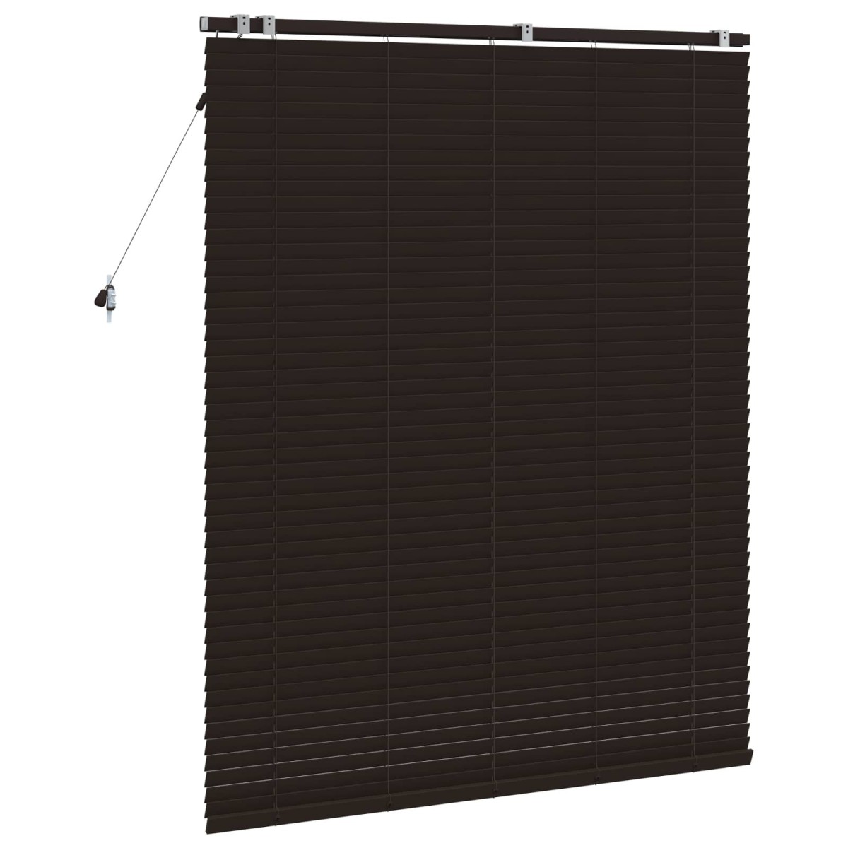 vidaXL Βενετσιάνικη Σκίαση Σκούρο Καφέ 140 x 160 cm 35 mm