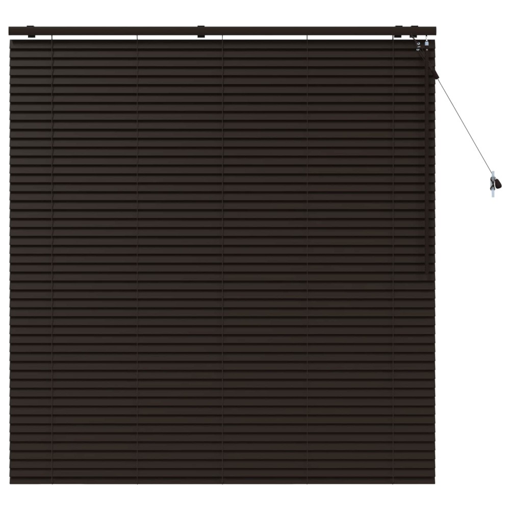 vidaXL Βενετσιάνικη Σκίαση Σκούρο Καφέ 145 x 160 εκ. 35 mm