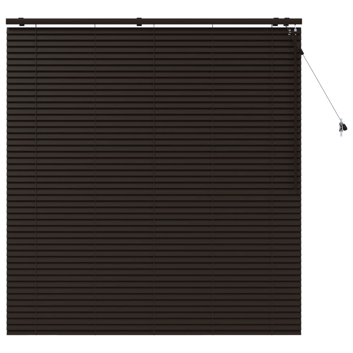 vidaXL Βενετσιάνικη Σκίαση Σκούρο Καφέ 145 x 160 εκ. 35 mm
