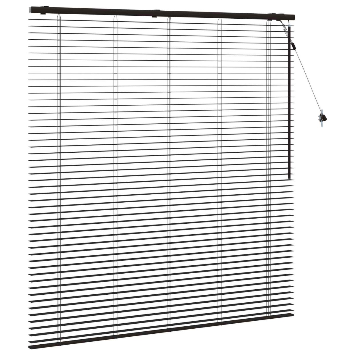vidaXL Βενετσιάνικη Σκίαση Σκούρο Καφέ 155 x 160 εκ. 35 mm