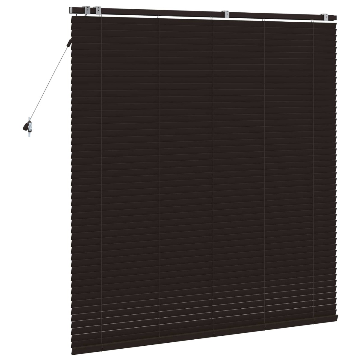 vidaXL Βενετσιάνικη Σκίαση Σκούρο Καφέ 155 x 160 εκ. 35 mm