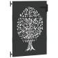 vidaXL Πύλη Κήπου 85 x 125 cm Ατσάλι με Επικάλυψη Πούδρας Κλειδώσιμο