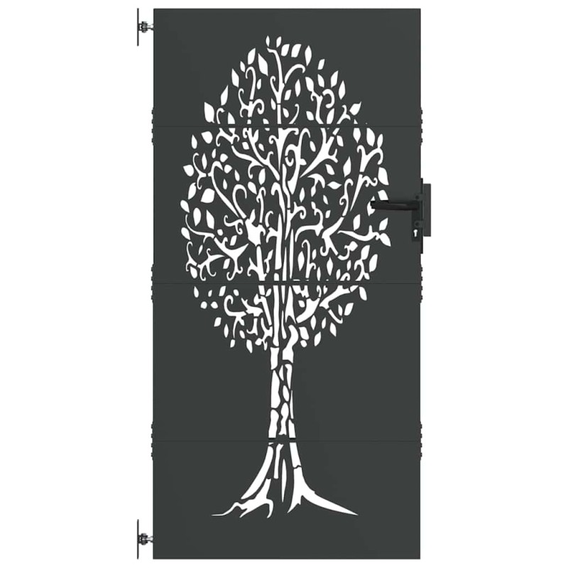 vidaXL Πύλη Κήπου 85 x 175 cm Ατσάλι με Επικάλυψη Πούδρας Κλειδώσιμο