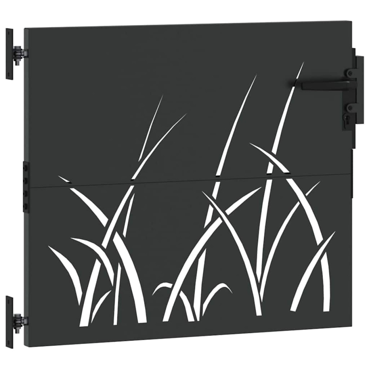 vidaXL Πύλη Κήπου Μαύρο 85 x 100 cm Ατσάλι με Επικάλυψη Πούδρας