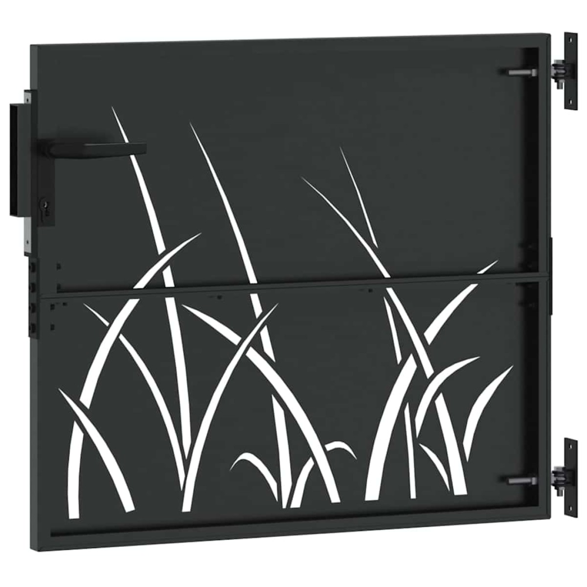 vidaXL Πύλη Κήπου Μαύρο 85 x 100 cm Ατσάλι με Επικάλυψη Πούδρας