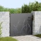 vidaXL Πύλη Κήπου Μαύρο 85 x 100 cm Ατσάλι με Επικάλυψη Πούδρας