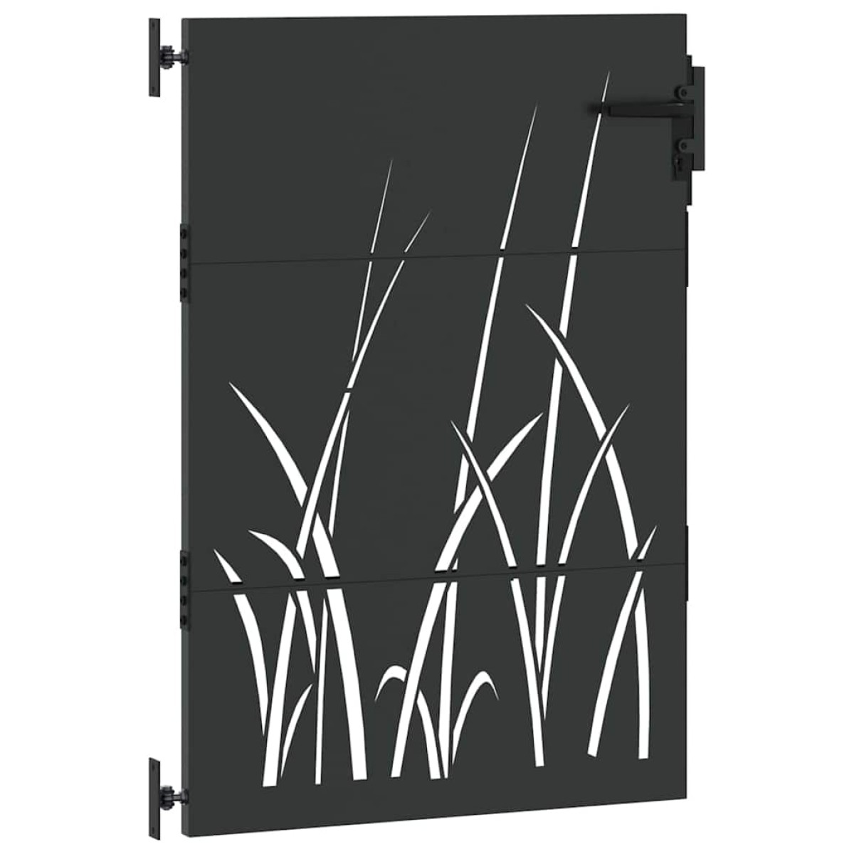 vidaXL Πύλη Κήπου Μαύρο 85 x 125 cm Ατσάλι με Επικάλυψη Πούδρας