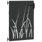 vidaXL Πύλη Κήπου Μαύρο 85 x 125 cm Ατσάλι με Επικάλυψη Πούδρας