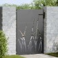vidaXL Πύλη Κήπου Μαύρο 85 x 125 cm Ατσάλι με Επικάλυψη Πούδρας