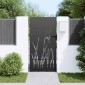 vidaXL Πύλη Κήπου Μαύρο 85 x 175 cm Ατσάλι με Επικάλυψη Πούδρας