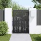 vidaXL Πύλη Κήπου 85 x 125 cm Ατσάλι με Επικάλυψη Πούδρας Κλειδώσιμο