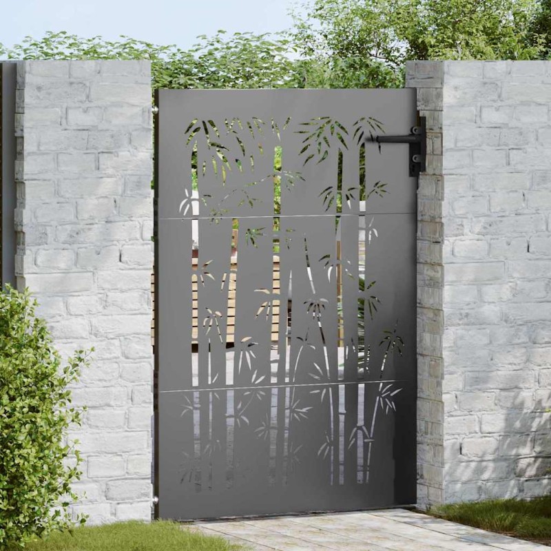 vidaXL Πύλη Κήπου 85 x 125 cm Ατσάλι με Επικάλυψη Πούδρας Κλειδώσιμο