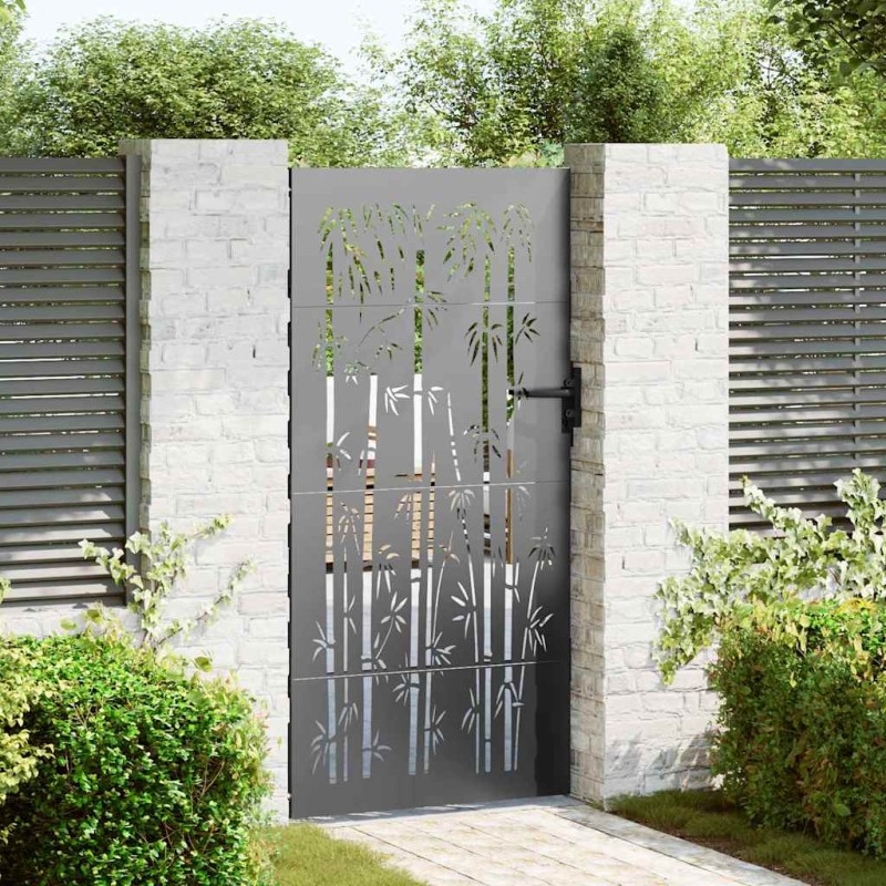 vidaXL Πύλη Κήπου 85 x 200 cm Ατσάλι με Επικάλυψη Πούδρας Κλειδώσιμο