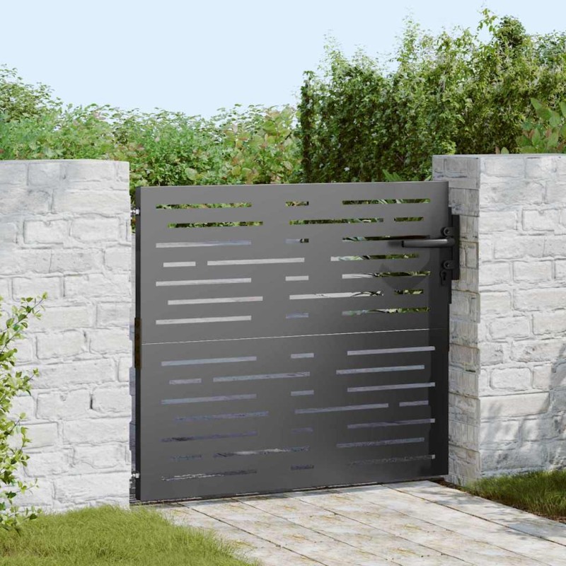 vidaXL Πύλη Κήπου 85 x 100 cm Ατσάλι με Επικάλυψη Πούδρας Κλειδώσιμο