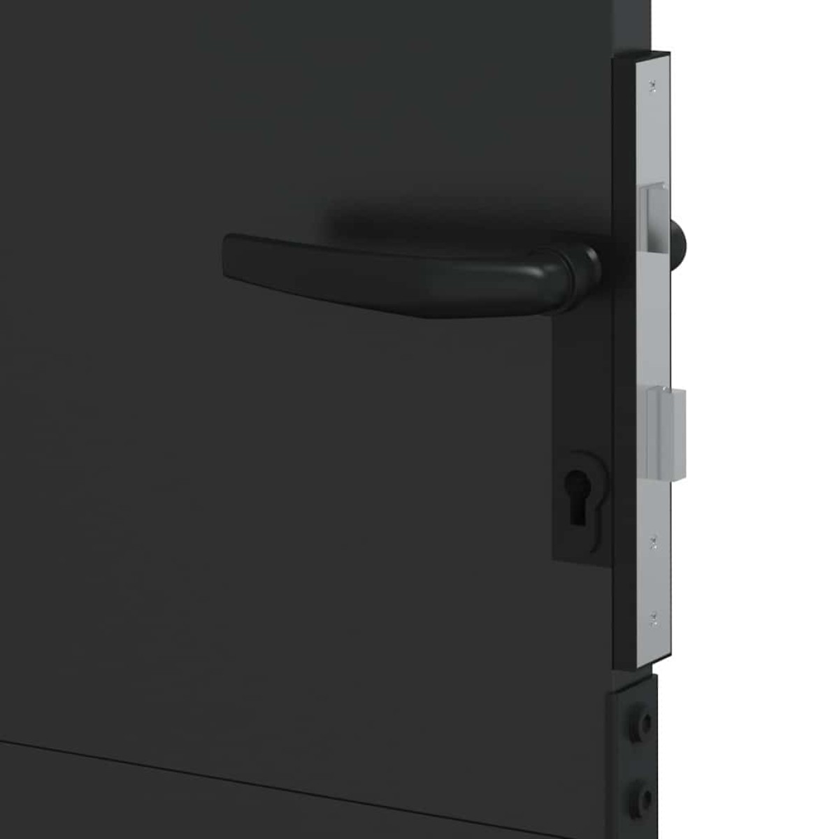 vidaXL Πύλη Κήπου 85 x 125 cm Ατσάλι με Επικάλυψη Πούδρας Κλειδώσιμο