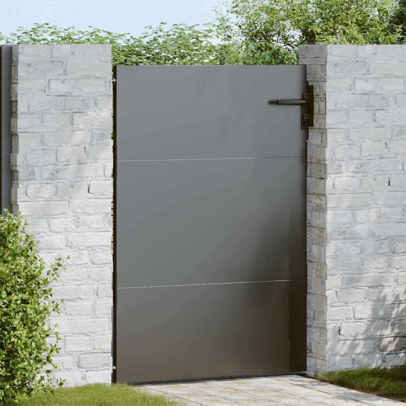 vidaXL Πύλη Κήπου 85 x 125 cm Ατσάλι με Επικάλυψη Πούδρας Κλειδώσιμο