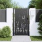 vidaXL Πύλη Κήπου 110 x 180 εκ Ατσάλι με Επικάλυψη Πούδρας Κλειδώσιμο
