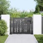 vidaXL Πύλη Κήπου 110 x 105 εκ Χάλυβας με επίστρωση πούδρας Κλειδώσιμο