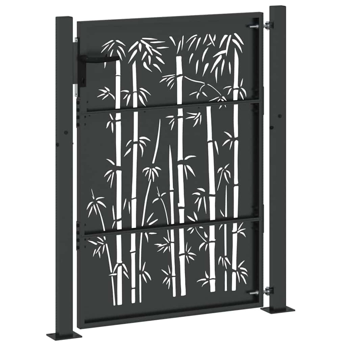 vidaXL Πύλη Κήπου 110 x 130 cm Χάλυβας με επίστρωση πούδρας Κλειδώσιμο