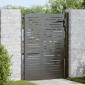 vidaXL Πύλη Κήπου Μαύρο 110 x 130 cm Χάλυβας με επίστρωση πούδρας
