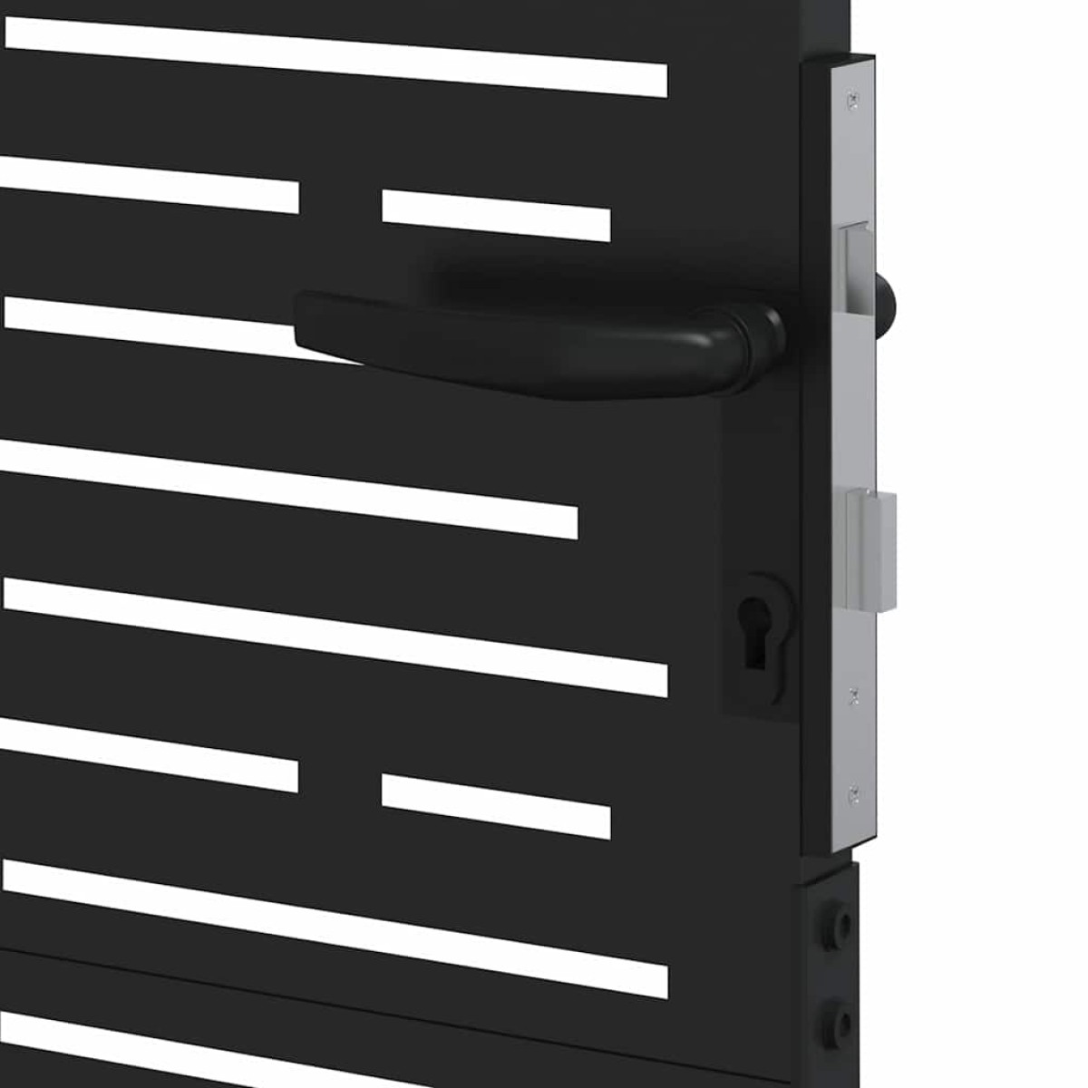 vidaXL Πύλη Κήπου Μαύρο 110 x 180 εκ Χάλυβας με επίστρωση πούδρας