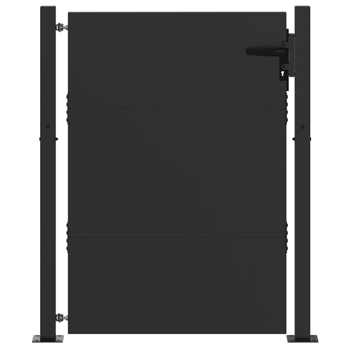 vidaXL Πύλη Κήπου Μαύρο 105 x 130 cm Χάλυβας με επίστρωση πούδρας