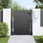 vidaXL Πύλη Κήπου Μαύρο 110 x 155 εκ Χάλυβας με επίστρωση πούδρας