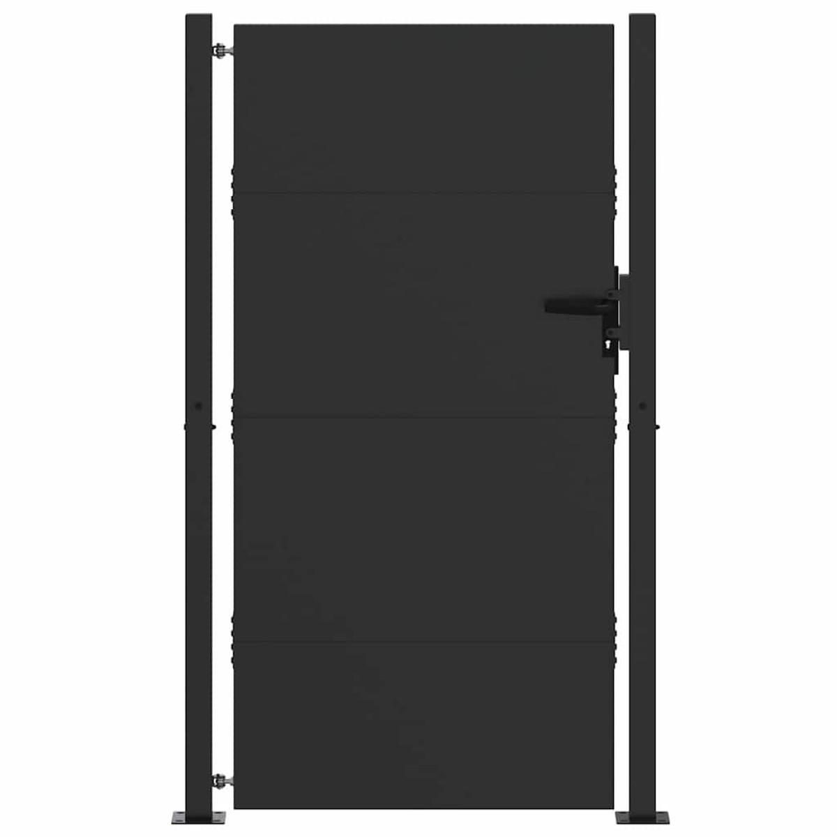 vidaXL Πύλη Κήπου Μαύρο 105 x 205 cm Χάλυβας με επίστρωση πούδρας