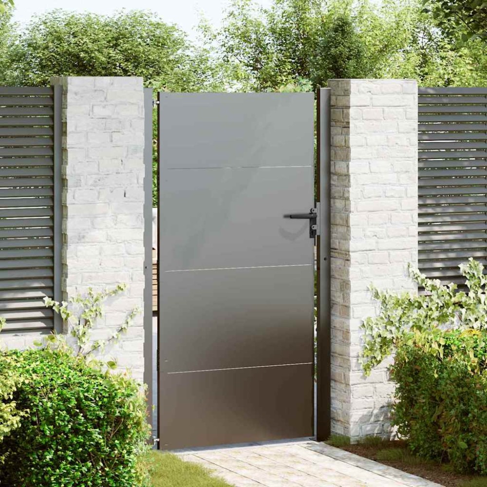 vidaXL Πύλη Κήπου Μαύρο 105 x 205 cm Χάλυβας με επίστρωση πούδρας