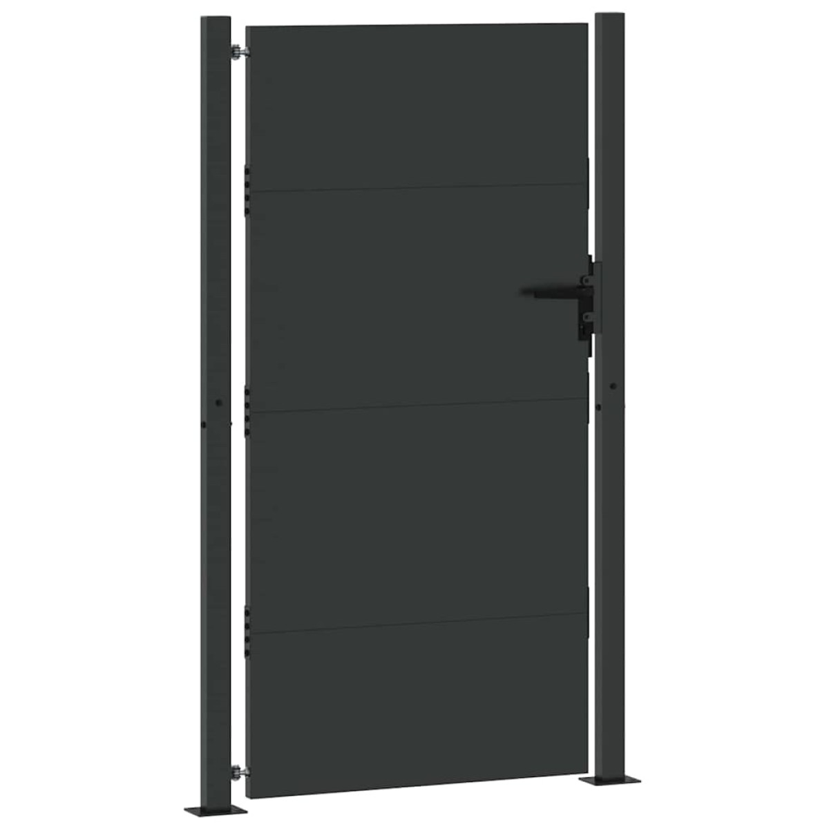 vidaXL Πύλη Κήπου Μαύρο 105 x 205 cm Χάλυβας με επίστρωση πούδρας