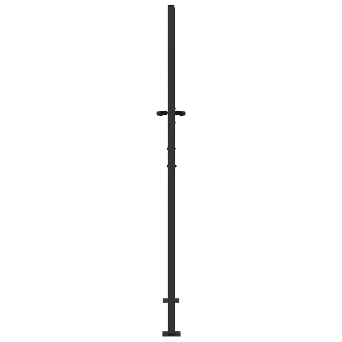 vidaXL Πύλη Κήπου Μαύρο 105 x 205 cm Χάλυβας με επίστρωση πούδρας