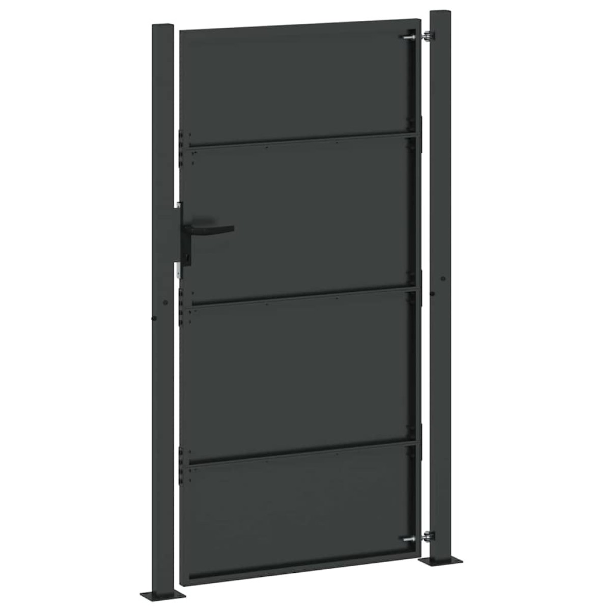vidaXL Πύλη Κήπου Μαύρο 105 x 205 cm Χάλυβας με επίστρωση πούδρας