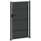 vidaXL Πύλη Κήπου Μαύρο 105 x 205 cm Χάλυβας με επίστρωση πούδρας