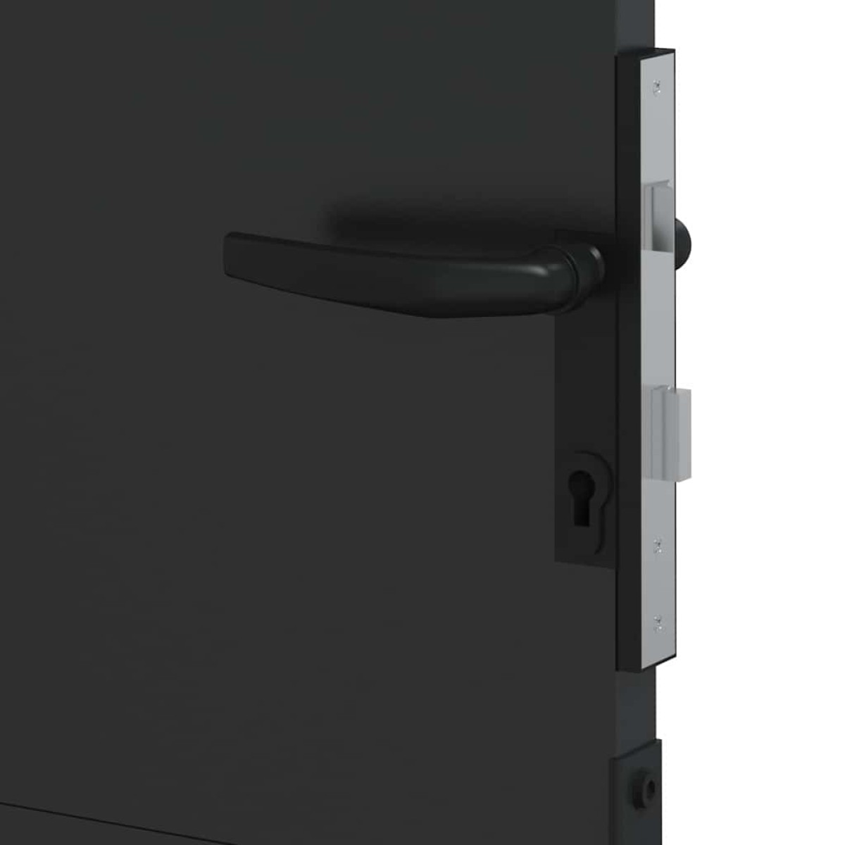 vidaXL Πύλη Κήπου Μαύρο 105 x 205 cm Χάλυβας με επίστρωση πούδρας