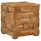 vidaXL Σκαμπό Αποθήκευσης Καφέ 40 x 40 x 45 cm Στερεό Ξύλο Τίκ