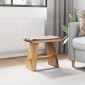 vidaXL Καθιστικό ντους Φυσικό 50 x 30 x 44 εκ. Στερεό ξύλο σουάρ