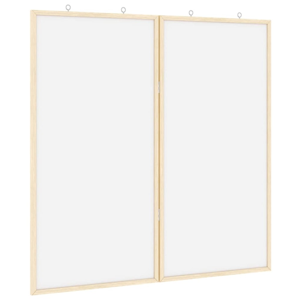 vidaXL Πίνακας Ενημερώσεων Λευκό 80 x 80 x 1.4 εκ. Μασίφ ξύλο πεύκου