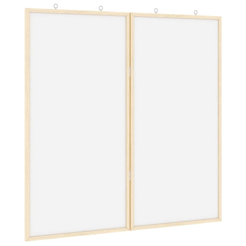 vidaXL Πίνακας Ενημερώσεων 80 x 80 x 1.4 εκ. Μασίφ ξύλο πεύκου Λευκό