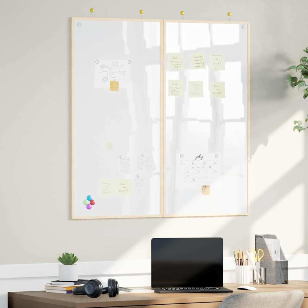 vidaXL Πίνακας Ενημερώσεων Λευκό 100 x 100 x 1,4 εκ. Μασίφ ξύλο πεύκου