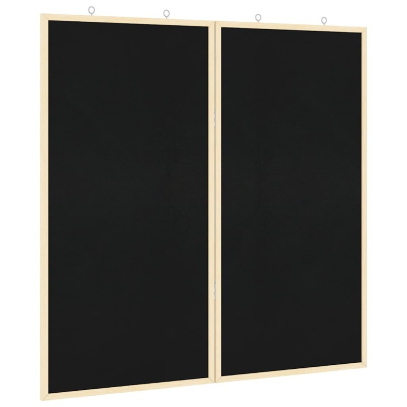 vidaXL Πίνακας Ενημερώσεων 80 x 80 x 1.4 εκ. Μασίφ ξύλο πεύκου Μαύρο