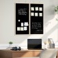 vidaXL Πίνακας Ενημερώσεων 80 x 80 x 1.4 εκ. Μασίφ ξύλο πεύκου Μαύρο