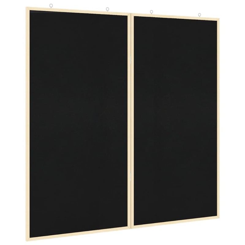 vidaXL Πίνακας Ενημερώσεων Μαύρο 100 x 100 x 1,4 εκ. Μασίφ ξύλο πεύκου