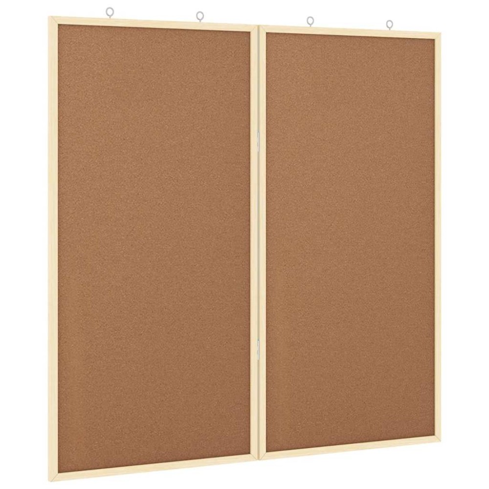 vidaXL Πίνακας Ενημερώσεων Καφέ 80 x 80 x 1.4 εκ. Μασίφ ξύλο πεύκου