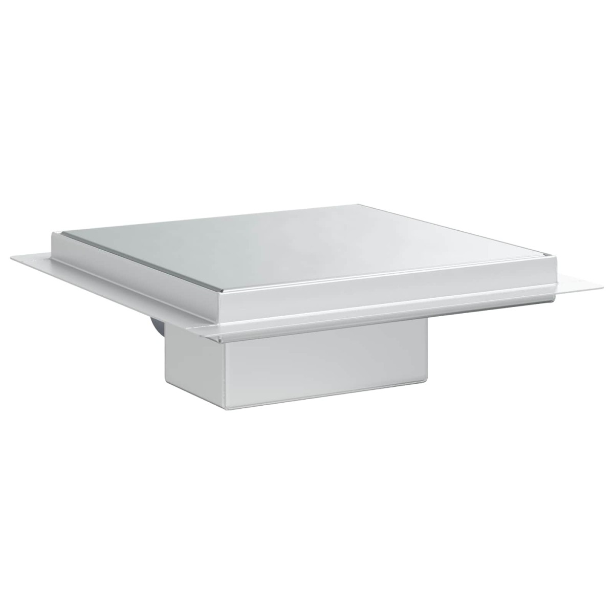 vidaXL 2 σε 1 εκροή ντους Ασημί 20 x 20 cm Ανοξείδωτο Ατσάλι 304