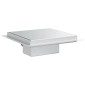 vidaXL 2 σε 1 εκροή ντους Ασημί 20 x 20 cm Ανοξείδωτο Ατσάλι 304