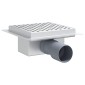vidaXL Αποχετευτικό σύστημα ντους με κουκίδες Ασημί 15 x 15 εκ