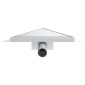 vidaXL 2 σε 1 Τριγωνική Σαρωθριά Λεκάνη Ασημί 32 x 32 x 7,5 εκ