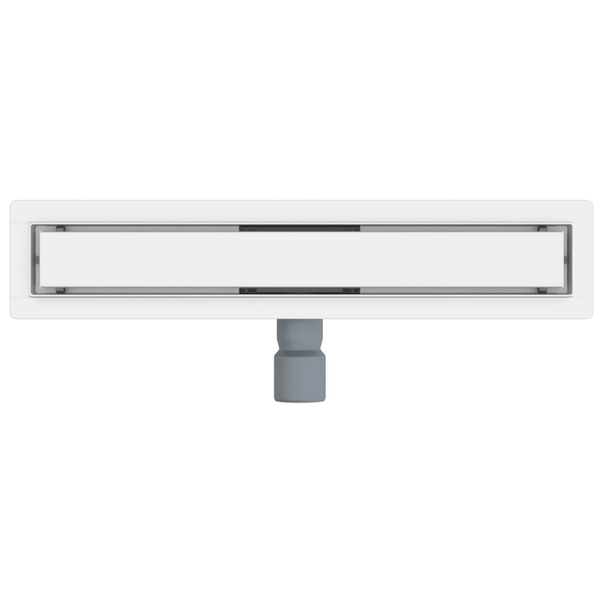 vidaXL 2 σε 1 εκροή ντους Ασημί 50 cm Ανοξείδωτο Ατσάλι 304