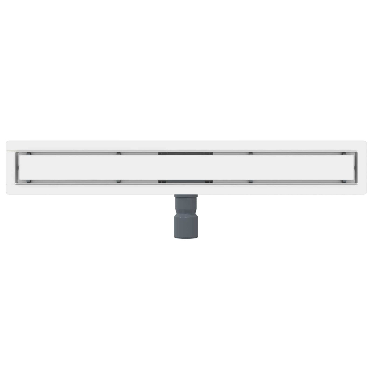 vidaXL 2 σε 1 εκροή ντους Ασημί 80 cm Ανοξείδωτο Ατσάλι 304
