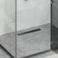 vidaXL 2 σε 1 εκροή ντους Μαύρο 50 cm Ανοξείδωτο Ατσάλι 304